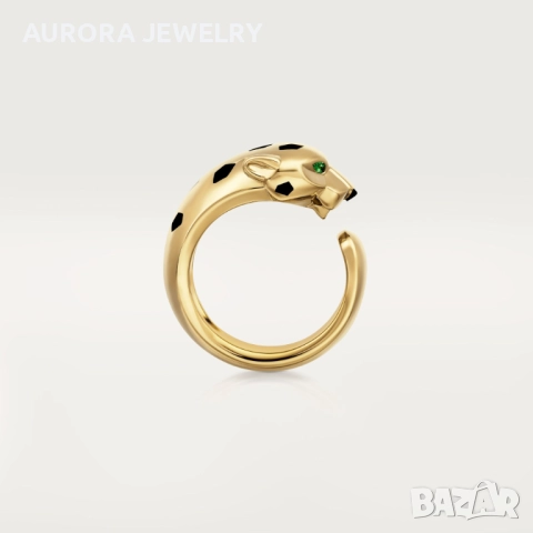 CARTIER Panthere de Cartier Gold Black Дамски Пръстен, снимка 11 - Пръстени - 52879534