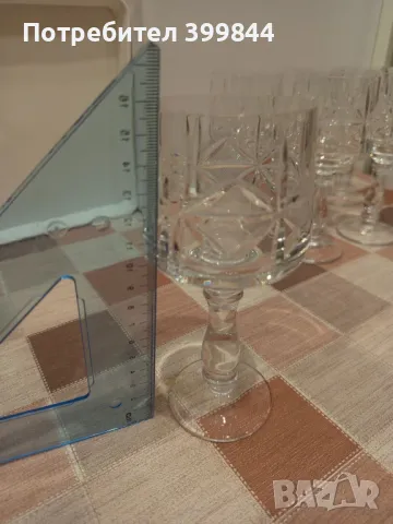 Кристални чаши, снимка 3 - Чаши - 49327982