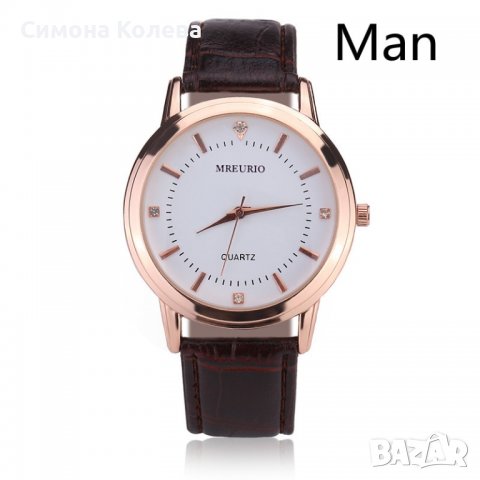 ✨Класически ръчен часовник с кожена верижка, дамски и мъжки вариант - черна/кафява каишка, снимка 15 - Луксозни - 38870002