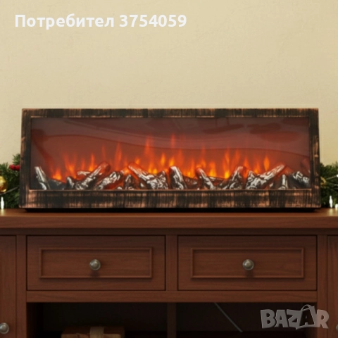 Изкуствена LED камина 24'' – уют и пламък без дим и поддръжка, снимка 2 - Лед осветление - 51924310