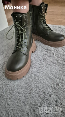 Чисто нови зимни боти Air Star №39 – Масленозелени, снимка 8 - Дамски боти - 53581935