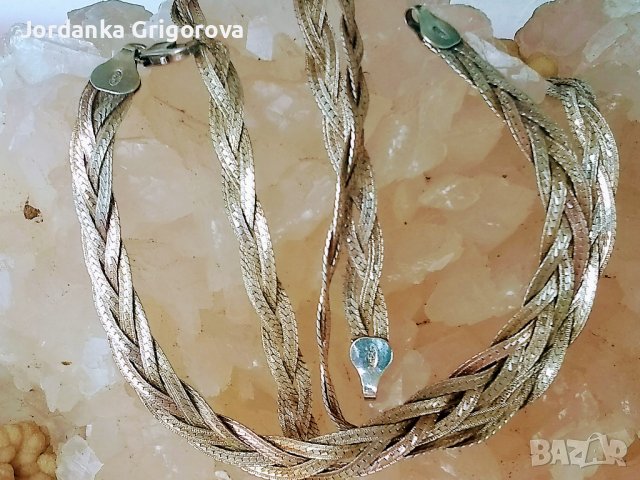 Сребърни колие и гривна - Италия 925