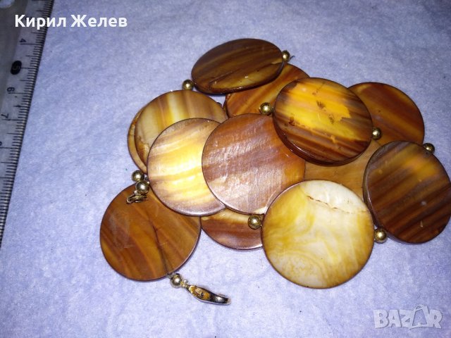 ВЕЛИКОЛЕПНА СЕДЕФЕНА ЛЯТНА ОГЪРЛИЦА ХЕНД МЕЙД НАКИТ с КРАЛСКИ СЕДЕФ и МЕСИНГ КОЛИЕ ГЕРДАН 26524, снимка 14 - Колиета, медальони, синджири - 41761786