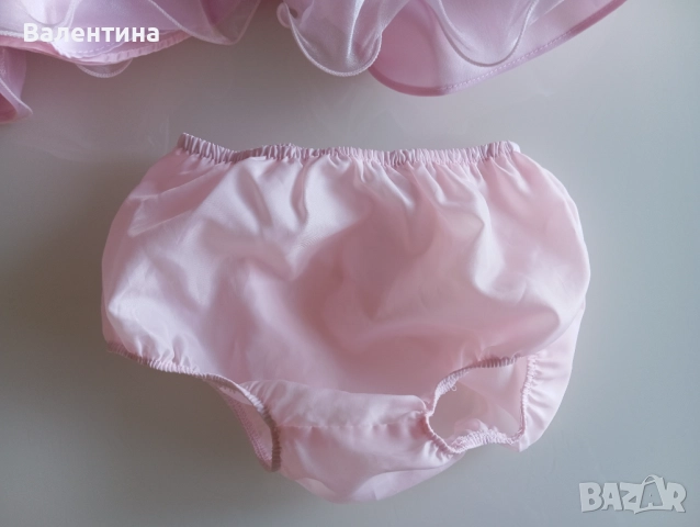 Розова официална рокля за бебе, снимка 2 - Бебешки рокли - 52108194