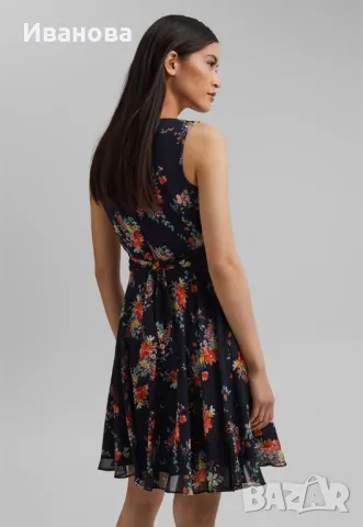 Разкошна флорална клоширана рокля, снимка 4 - Рокли - 50434929