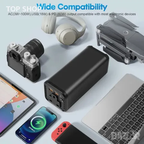 Преносим захранващ блок за лаптоп, универсален 98Wh/27000mAh, снимка 4 - Външни батерии - 49437138