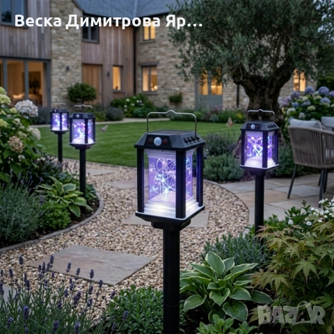 Градинска индукционна соларна лампа HW-888C-1W - стилна и функционална, снимка 2 - Соларни лампи - 53782796