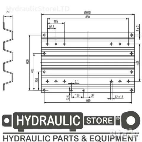 Плоча за лафет 70mm за ACTROS MP4 H70MP4, снимка 1