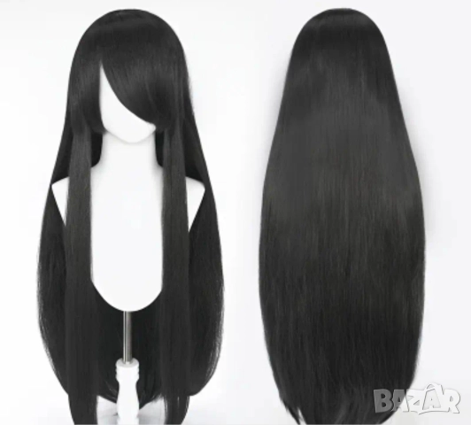 Дълга дамска черна перука