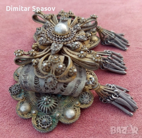 Възрожденска Сребърна Пафта Филигран Колан, снимка 5 - Други ценни предмети - 52894187