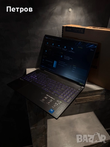 ЧИСТО НОВ ASUS TUF F16 FX607VU + гаранция, снимка 2 - Лаптопи за игри - 52492444