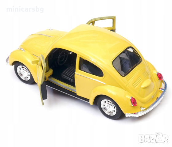 1:34 Метални колички: Volkswagen Beetle - Welly, снимка 4 - Колекции - 44614733