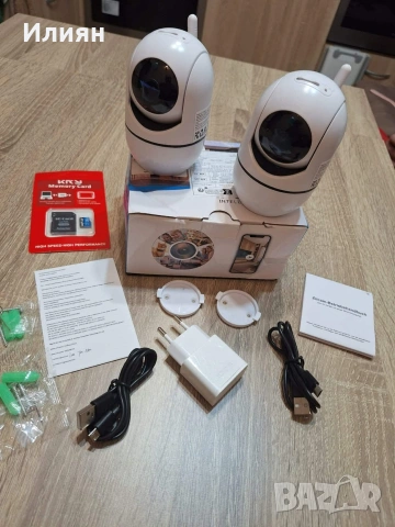 Комплект 2бр WiFi камери PTZ, снимка 3 - HD камери - 53212935