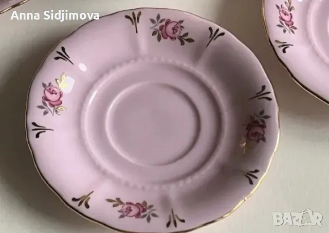 Розов порцелан Чехословакия , снимка 6 - Сервизи - 48105057