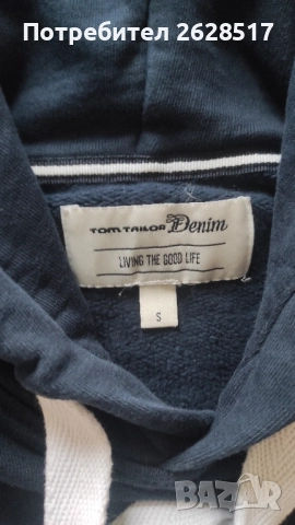 Мъжки памучен суичър Tom Tailor размер S, снимка 4 - Суичъри - 51525030