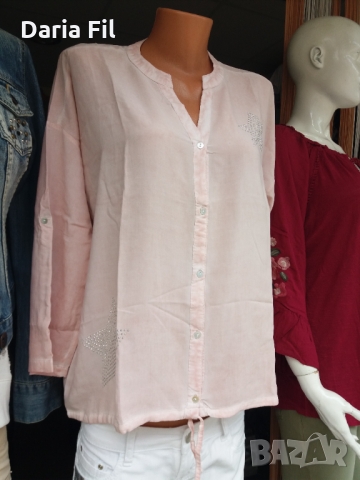 Бледорозова риза без закопчаване - ХЛ/2ХЛ размер , снимка 7 - Ризи - 36103939