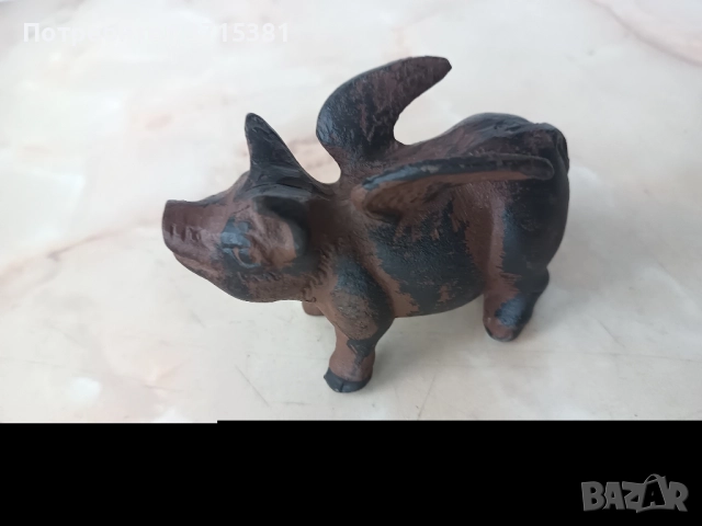 Чугунена фигура - прасе, снимка 5 - Колекции - 51945037