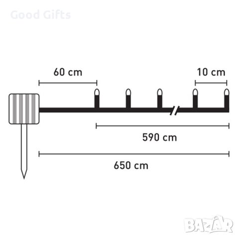 Соларни коледни лампички Кристални Топки, Многоцветни, 60 LED, С програми, снимка 3 - Соларни лампи - 42741817