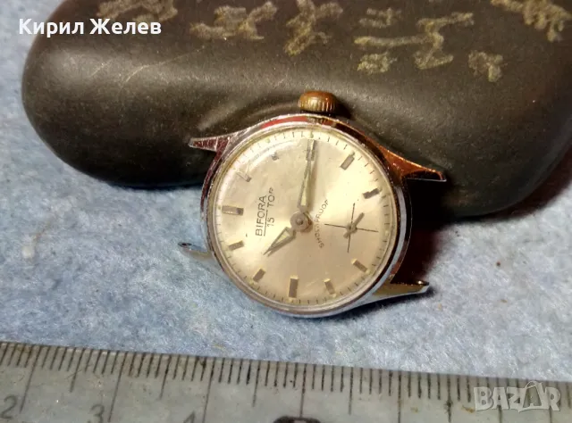 BIFORA 15 TOP SHOCKPROOF Стар ВИНТИДЖ КОЛЕКЦИОНЕРСКИ МЕХАНИЧЕН РЪЧЕН ЧАСОВНИК 49250, снимка 8 - Антикварни и старинни предмети - 48288722