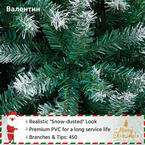 Изкуствени Коледни елхички със сняг в различни размери, снимка 7 - Декорация за дома - 52314958