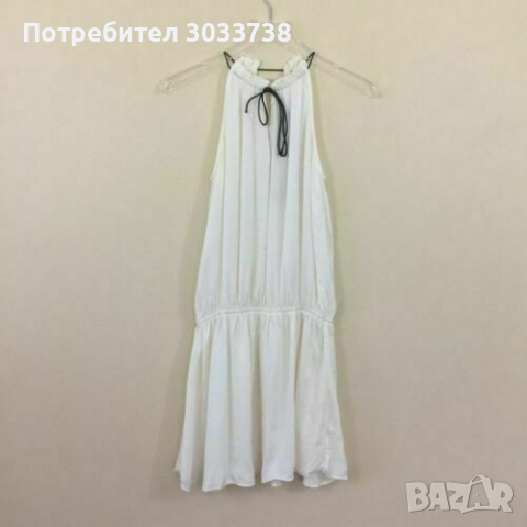 Нова Do+Be Бяла Лятна Рокля без Ръкав Ластична Талия Размер S, снимка 2 - Рокли - 36160714
