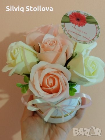 Нежни букети със сапунени цветя, снимка 9 - Подаръци за жени - 40295598