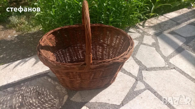 Две големи здрави кошници, ръчно плетени от едно време, снимка 11 - Антикварни и старинни предмети - 50734765