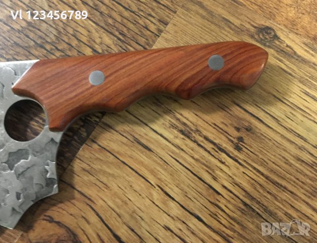  Full Tang Carbon Steel Handmade Chef Knife High Quality кухненски сатър 1250 гр, снимка 4 - Ножове - 40701452