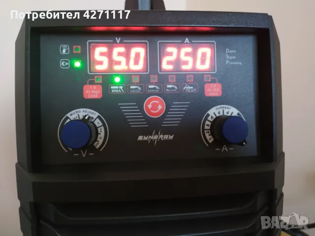 250 PROFESSIONAL Синергичен Заваръчен / Телоподаващ апарат за Алуминий MIG MMA TIG 250 -Телоподаващо