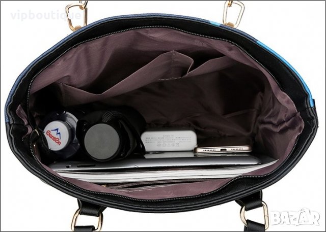 Дамска чанта от Еко кожа - Елегантен Комплект от 6 части, снимка 3 - Чанти - 35908898