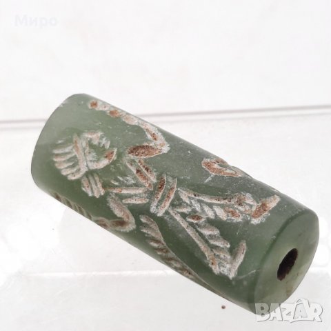 РЕПЛИКА НЕФРИТ??? ДРЕВЕН БЛИЗКОИЗТОЧЕН ПЕЧАТ АМУЛЕТ ПЕЧАТ ГЕМА, снимка 5 - Антикварни и старинни предмети - 38795317