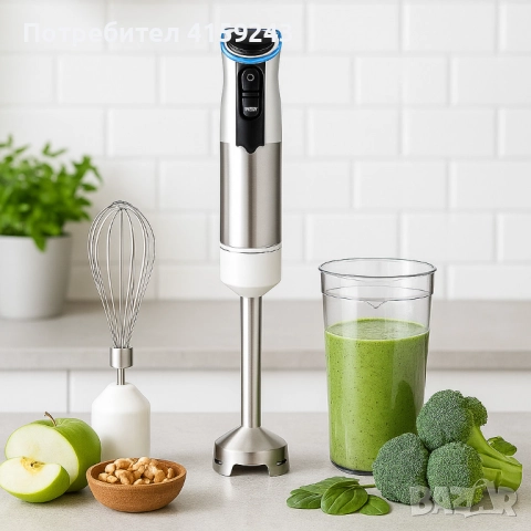 Многофункционален кухненски пасатор с чопър и бъркалка – 800W мощност, снимка 4 - Аксесоари за кухня - 51637037