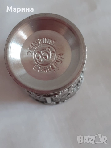 Комплект за ракия от калай Antik*Vintage #109, снимка 9 - Антикварни и старинни предмети - 52397973