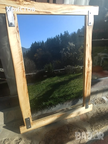 Дървено огледало масив бреза, снимка 3 - Огледала - 52810493