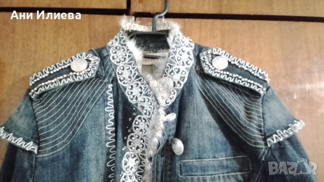 Екстравагантно дънково якенце 