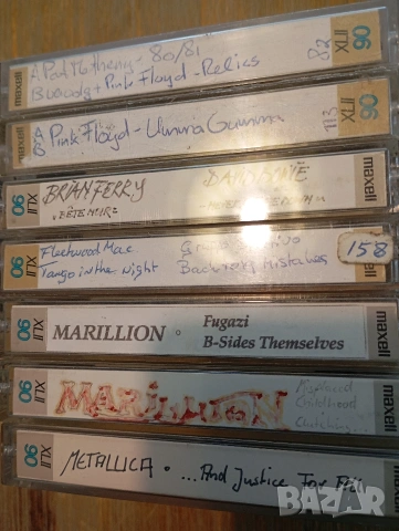 Лот от 7бр Хромни аудио касети Maxell XL II 90 Made in Japan Metallica Pink Floyd Marrilion, снимка 2 - Аудио касети - 53486099