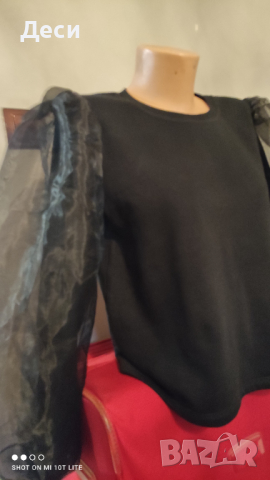 блузка на Zara с интересен ръкав, снимка 7 - Блузи с дълъг ръкав и пуловери - 44571824