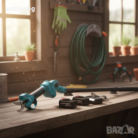 Акумулаторна лозарска ножица KraftRoyal 36V 8Ah с телескопичен прът до 2.7м — мощно, леко и удобно р, снимка 2 - Моторни триони/резачки - 53791172