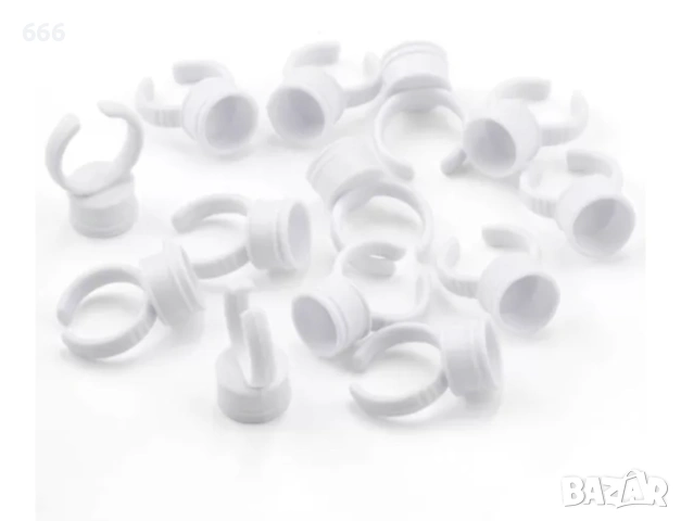 100 бр. Пръстени за лепило или пигмент