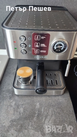 80лв. Кафемашина Cecotec Power Espresso 20bar перфектно еспресо кафе крема цедка 