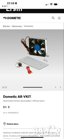 Вентилатор Dometic за Хладилник  (Комплект  за монтаж)(чисто нов) Цена : 130.00 лева, снимка 14 - Хладилни чанти - 50842233