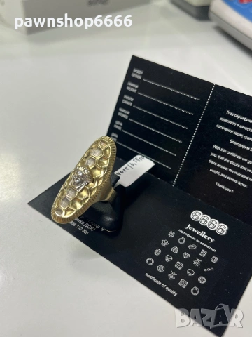 Златен пръстен 14К, снимка 4 - Пръстени - 53270853