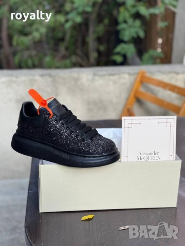 Alexander McQueen Черни Дамски Маратонки С Камъни 