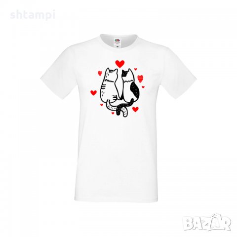 Мъжка тениска Свети Валентин Valentine Cat