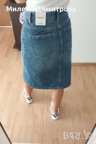 Дънкова пола Pull&Bear XS размер, снимка 5 - Поли - 51048658