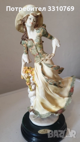 Прекрасна голяма порцеланова статуетка на дама., снимка 5 - Статуетки - 50809595