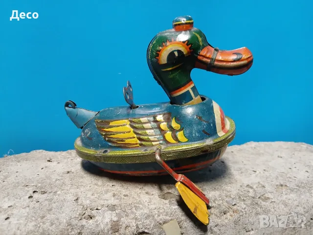 Много рядка Стара ламаринена играчка пате., снимка 3 - Колекции - 55708330