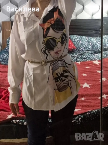 Риза с принт. , снимка 4 - Ризи - 52924991