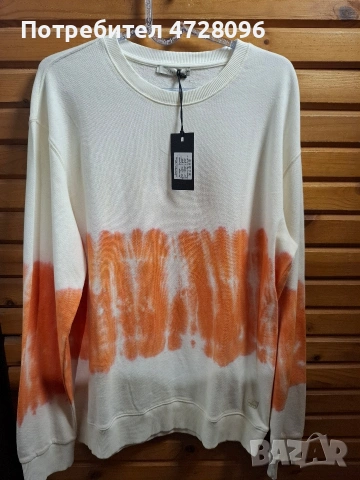 Мъжка блуза тип суитшърт с tie-dye ефект – нова с етикет, XXL