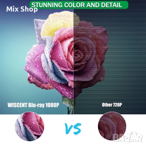 Нов Blu-Ray DVD Player WISCENT Full HD 1080P, снимка 6 - Друга електроника - 51355786